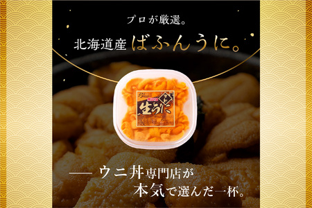 【先行受付】《北海道産》バフンウニ 塩水 100g×4パック＜札幌カネシン水産＞ | ウニ丼 無添加 北海道 札幌市