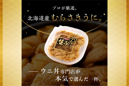 【先行受付】《北海道産》ムラサキウニ 塩水 100g ×2パック＜札幌カネシン水産＞ | ウニ丼 無添加 北海道 札幌市