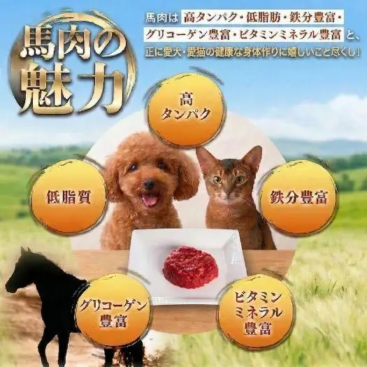 ペットフード 【馬肉ミンチ】 冷凍・真空包装