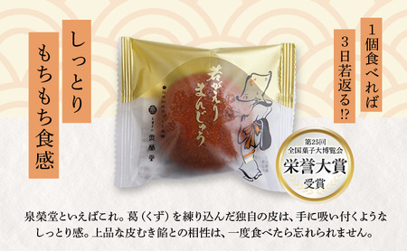 大正五年創業［お菓子の泉榮堂］若返りまんじゅう 6個入 しっとり もっちり 葛使用［第25回全国菓子大博覧会 栄誉大賞］【 和菓子 まんじゅう お菓子 スイーツ 秋田 羽後 】