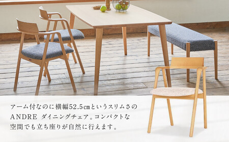 【shirakawa】ANDRE ダイニングチェア S-R108A／ひじ付 | 飛騨の家具 家具 インテリア 椅子 チェア おしゃれ 株式会社シラカワ FY057