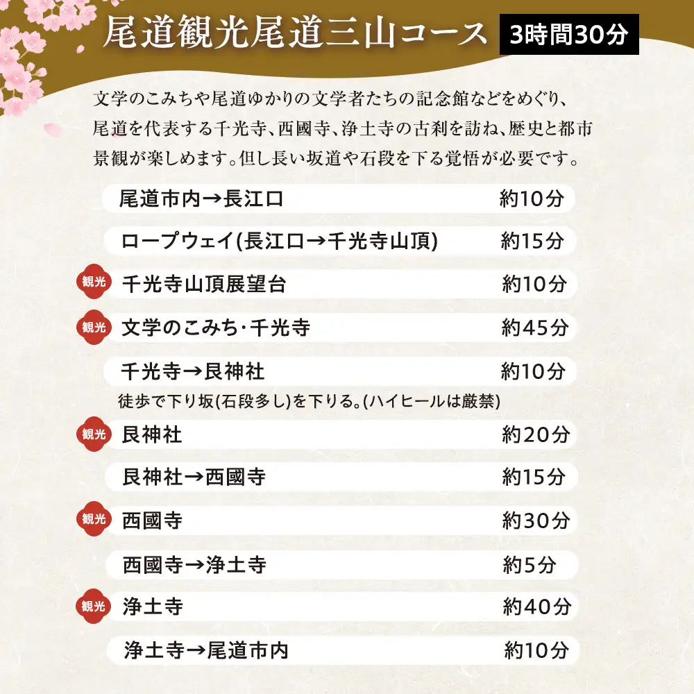 尾道観光尾道三山コース3時間半