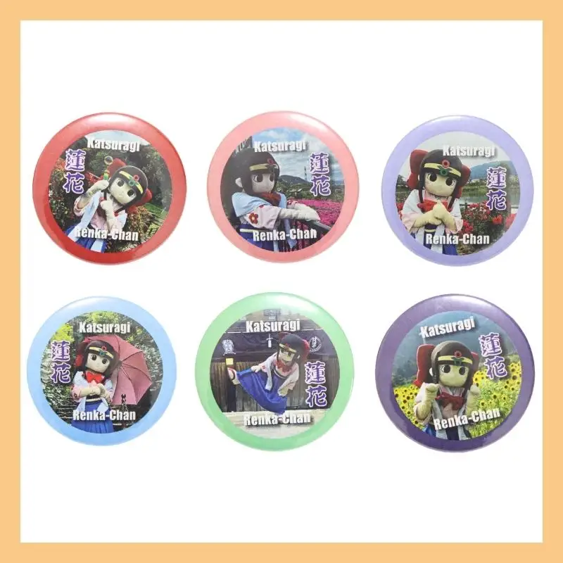 蓮花ちゃん 缶バッジセットC（12個入） ／ ゆるキャラ ご当地キャラ グッズ マスコット コレクション 奈良県 葛城市【kckk004】