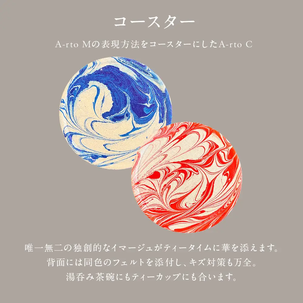 珪藻土コースター A-rto C(アールトシー) LM-CY-10BL×V