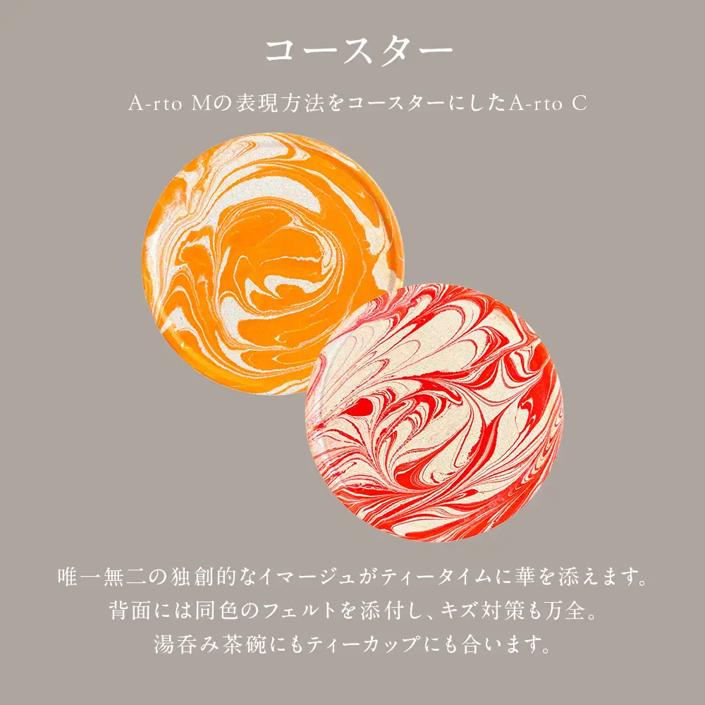 珪藻土コースター A-rto C(アールトシー) LM-CY-10OR×V