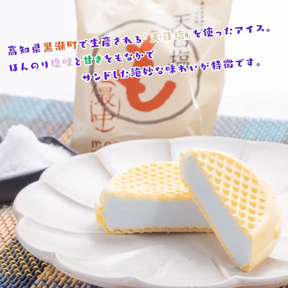 Made in 土佐★天日塩もなか6個（高知アイス）