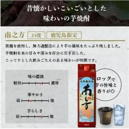 【本格焼酎】南之方　1800mlパック×5パック C8-1【配送不可地域：離島】【1720398】