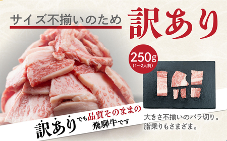 【訳あり 不揃い】飛騨牛 カルビ 焼肉用 250g 