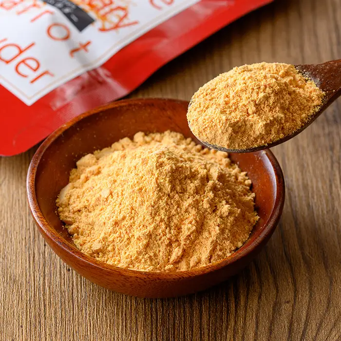 ＜数量限定＞いちき串木野市産 人参パウダー 100g（10g×10P）チャック付き小袋 小分け 規格外人参使用 乾燥人参 常温 腸活 保存料・着色料などの添加物不使用【00-130-02】