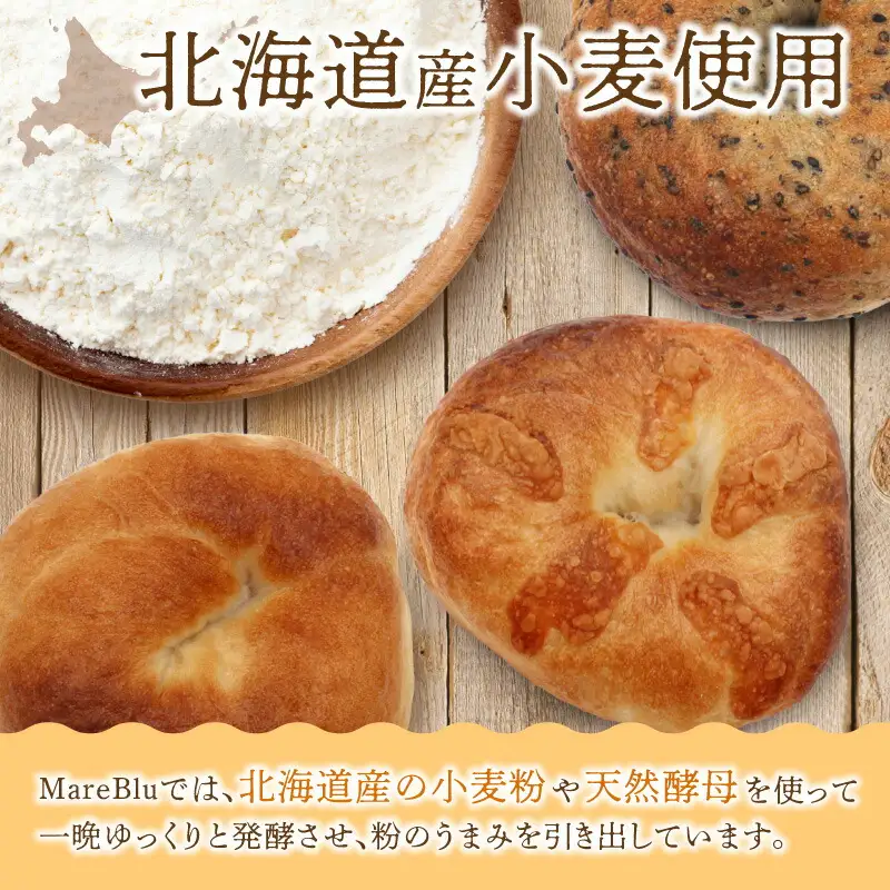 北海道産小麦使用！選べる楽しさ！ベーグル10種セット プレーン・チョコ・いちじく等 天然酵母_Y095-0012