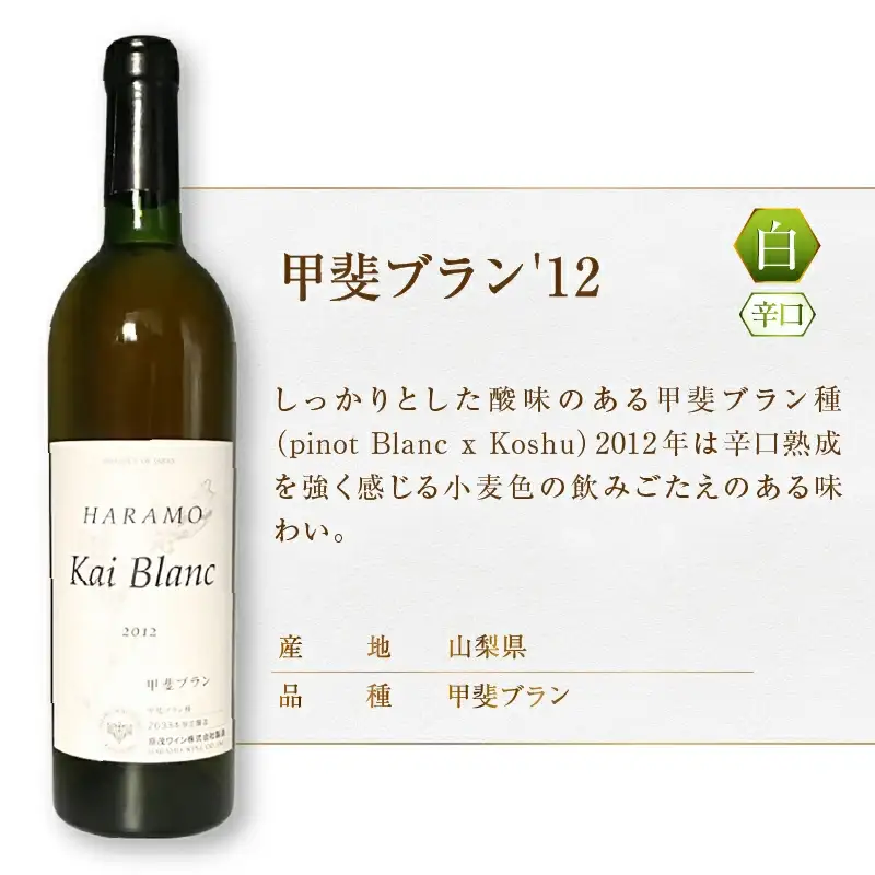 ワイン 原茂ワイン 甲斐ブラン飲み比べ2本セット（MG）B13-673