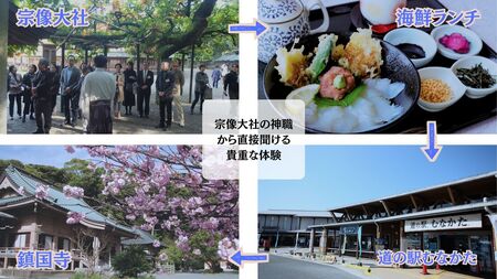 神職が語る宗像大社の真髄 ～世界遺産・宗像大社めぐり＆神職ガイド付き日帰り旅(1～3名同額プラン)～【観光創造DMOむなかた】_HA1868 宗像大社 世界遺産 神職 ガイド付き 日帰り旅 日帰り 旅 福岡県宗像市 宗像市 福岡 宗像