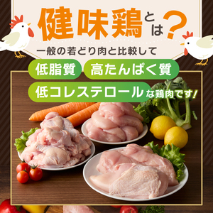 山梨県産＜健味鶏＞むね肉、ささみ、手羽元　合計1kgセット