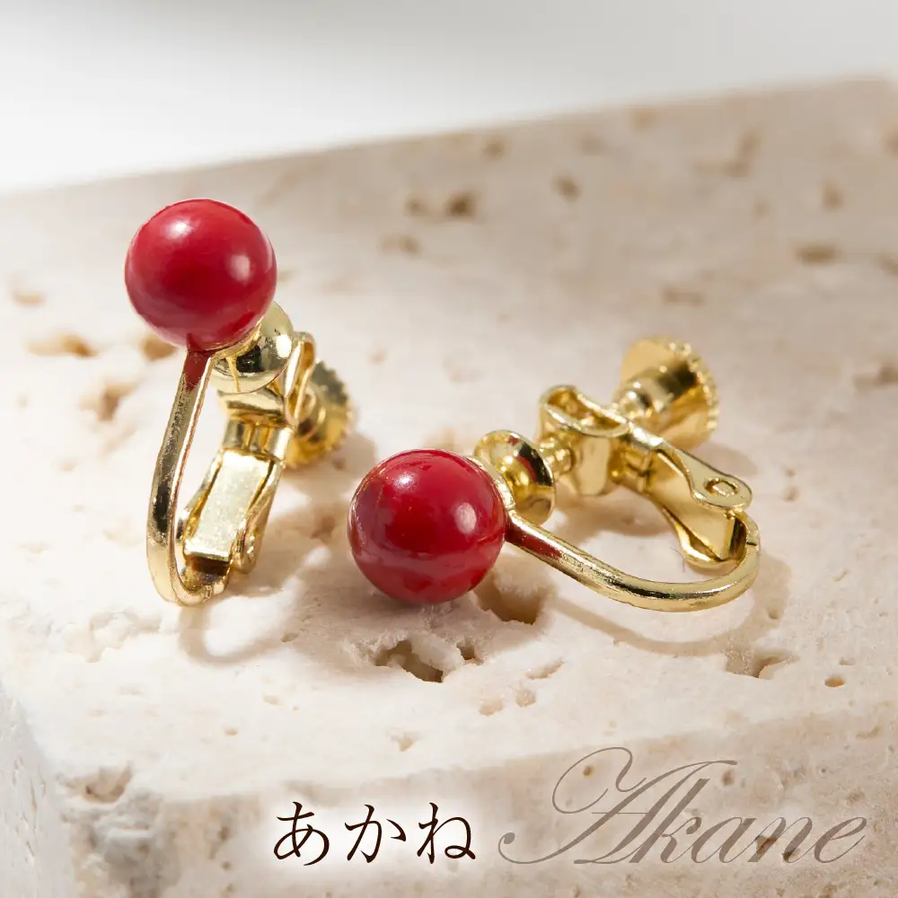 うるしの イヤリングセット　赤　wa110　うるし　イヤリング
