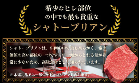 【定期便】佐賀牛プレミアム定期便　シャトーブリアンステーキ400g（200ｇ×2）（全12回/連続月お届け） 冷凍 赤身 国産 お肉 ブランド牛 牛肉 ステーキ フィレ 希少部位 贅沢  Q960-001