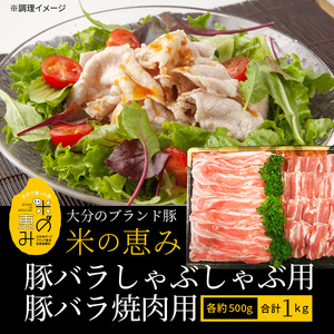 【母の日ギフト】 米の恵み 豚バラセット 約1kg ≪5月10日お届け≫ A02012-H