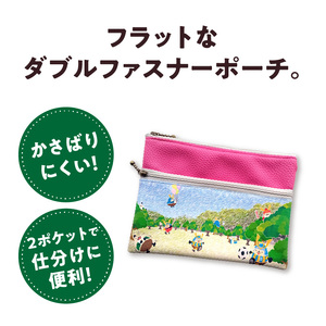 ノグ工房　【行長しゃん】ダブルファスナーポーチ_U148-0001_3