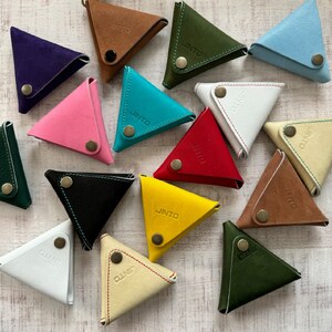三角 コインケース 小銭入れ ミニ財布 野球 グローブ 本革 JINTO:黒