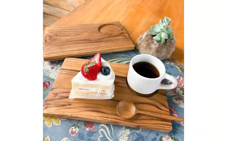 チーク材　ワンプレートトレイ（長方形タイプMサイズ）25cm 山梨県 甲斐市 BV-70