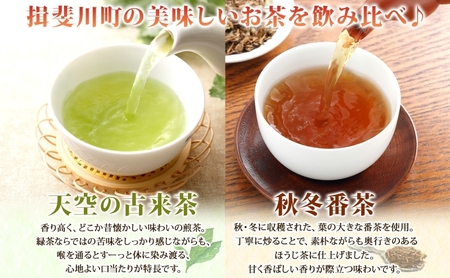 2種セット 天空の古来茶 煎茶 秋冬番茶焙じ茶 ティーバッグ 各2g×20個入 各1袋 計2袋 在来茶 緑茶 ほうじ茶 グリーンティー TEA 飲み比べ プレゼント 贈り物 送料無料 傳六茶園 岐阜県 揖斐川町