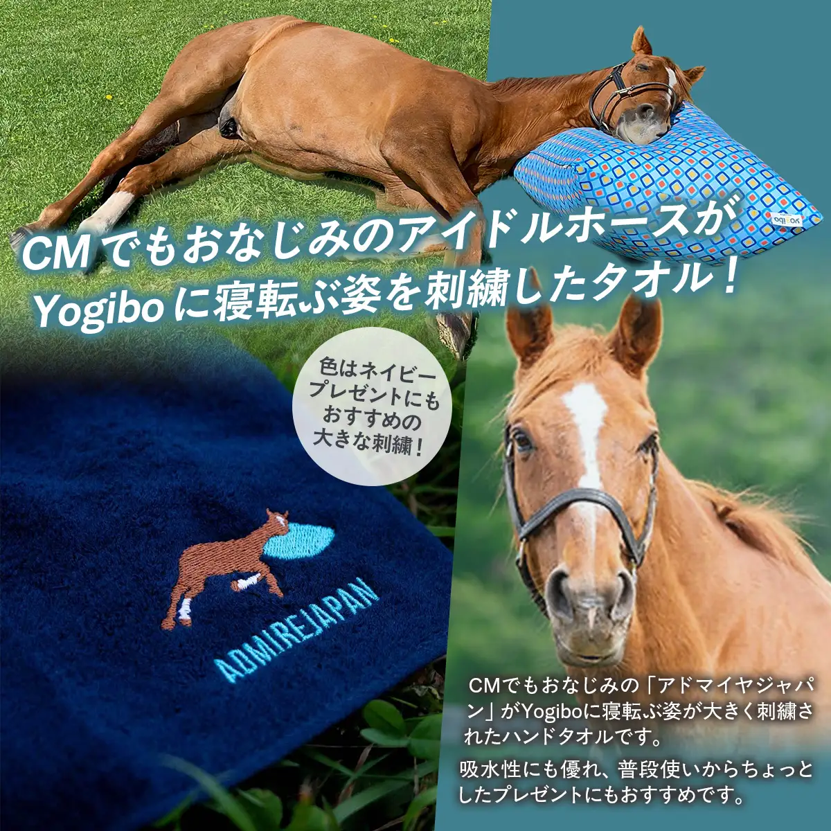 【アドマイヤジャパン×Yogibo】ハンドタオル BRTV041