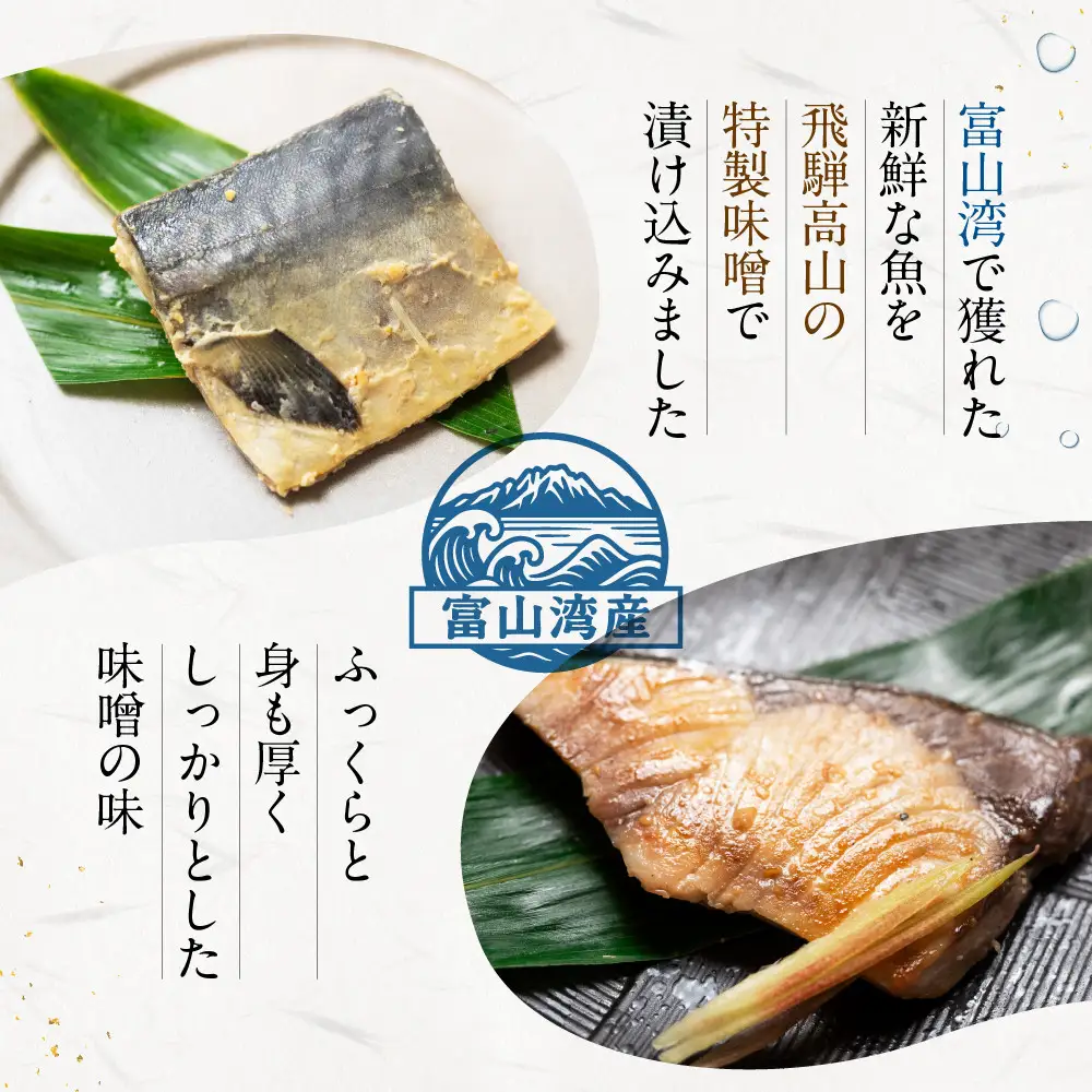 富山県富山市 五本水産 富山湾鮮魚味噌漬け 5種×1 詰め合わせ