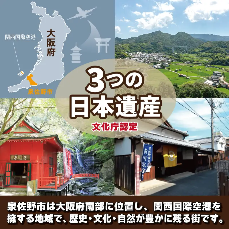 【返礼品なし】3つの日本遺産を核とする史跡等保存応援寄附（大阪府泉佐野市）
