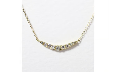 K18 0.10ct ラインダイヤモンドネックレス 山梨県 甲斐市 BQ-186