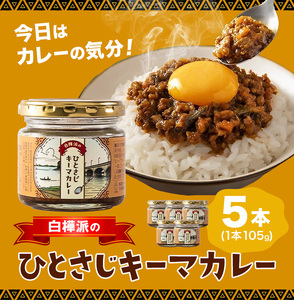 白樺派のひとさじキーマカレー 105g × 5本 株式会社風土食房《30日以内に出荷予定(土日祝除く)》千葉県 我孫子市 調味料選手権 味噌 豚肉 ごはん パン 麺 カレー スパイシー