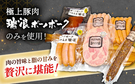 【6回定期便】 ハム・ソーセージ 瑞浪ボーノポーク おつまみ 6種セット 820g (冷凍) ビールのお供に！ 瑞浪市 / きなぁた瑞浪 詰め合わせ ギフト[AZCI111]
