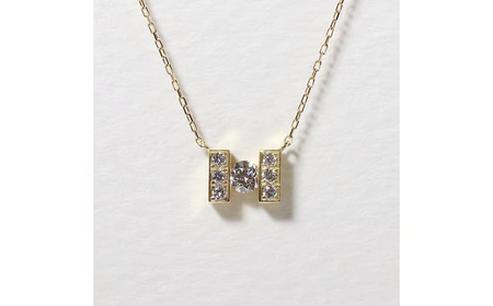 K18 0.15ct H字ネックレス 山梨県 甲斐市 BQ-192 