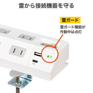 デスクＵＳＢタップ　ＰＤ２０Ｗ　WLS-DS4222SUC(W)