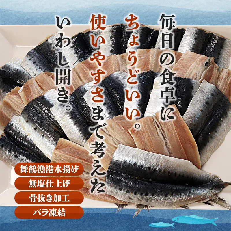 無塩 いわし 開き 40尾 骨抜き 鰯 干物