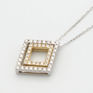 PT900/K18/PT850　0.35ctダイヤモンドペンダントネックレス HH-020108 SWBT027