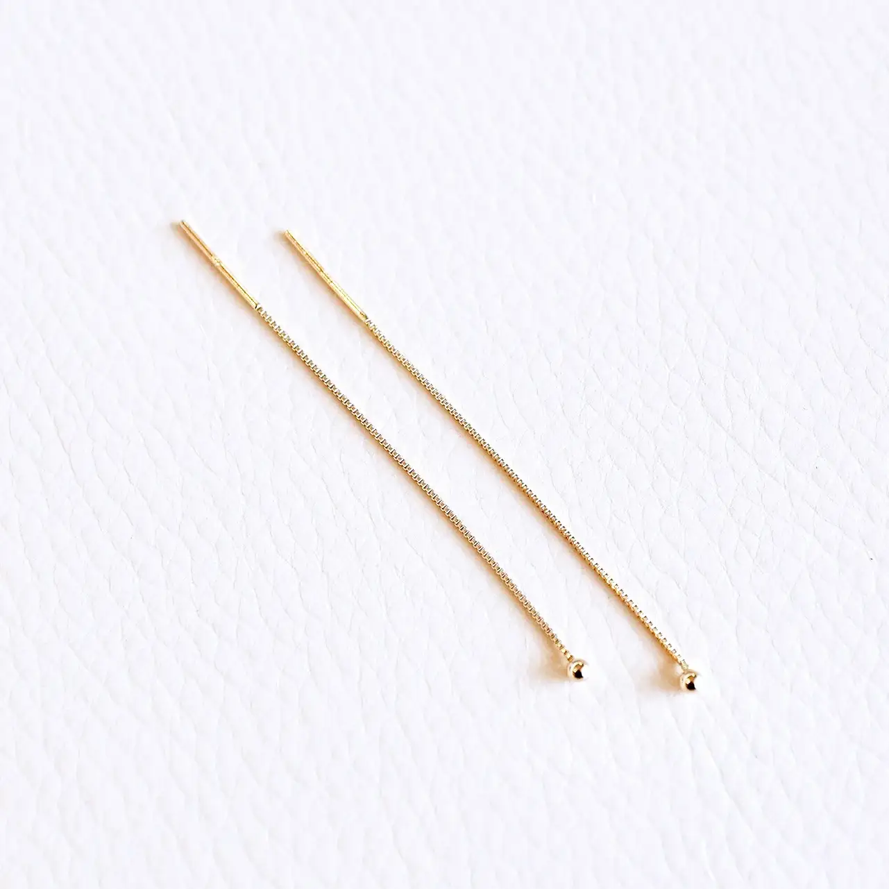 K10YG(10金) イエローゴールド 3WAY 地金 シンプル ボール チェーン アメリカン ピアス (2mm) 保証書付 KO-0083 242-069
