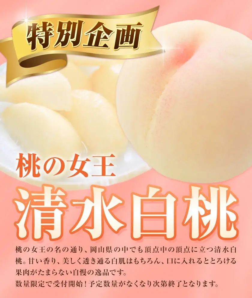 【ふるなびWEEK対象】清水白桃 750g