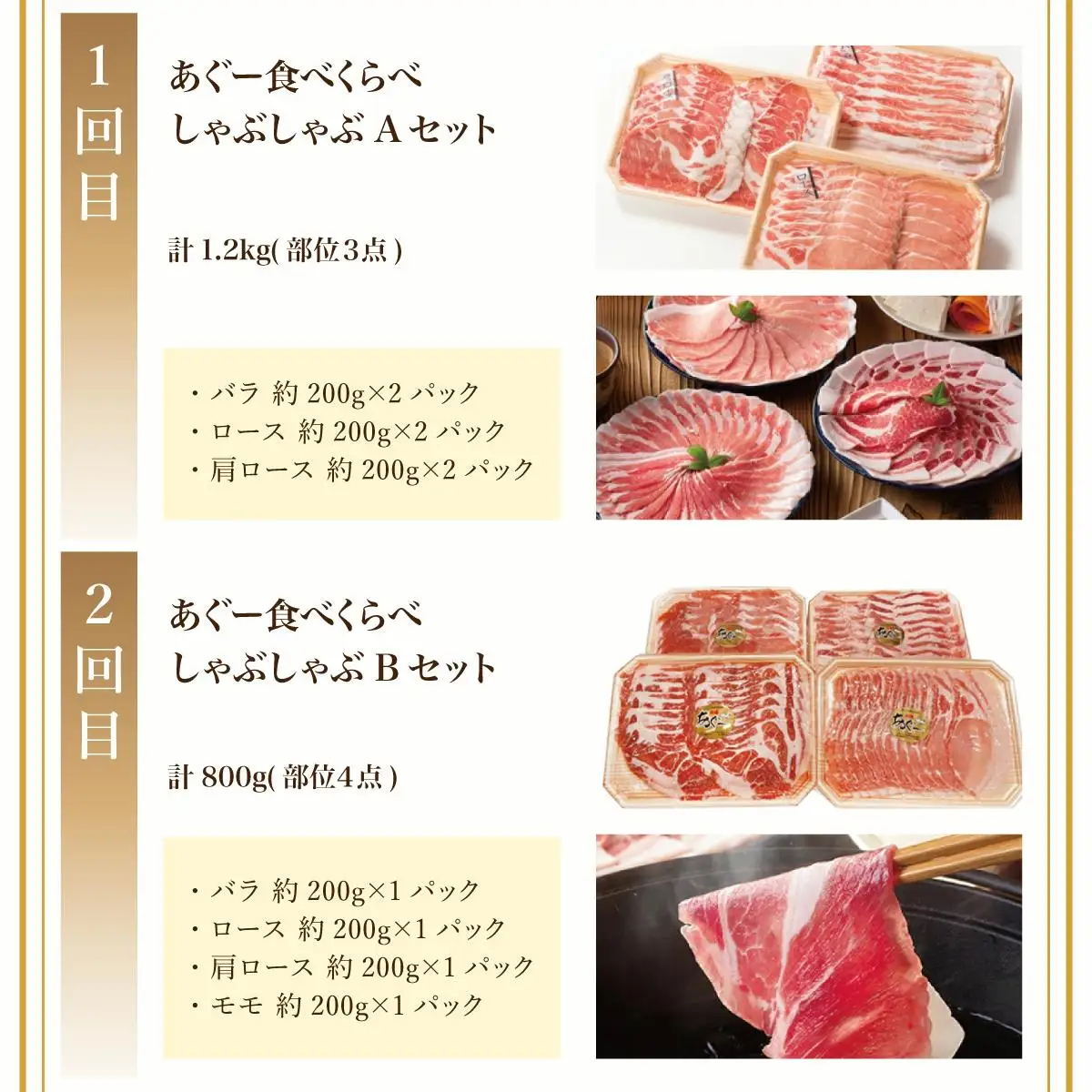 【年6回】あぐー食べくらべしゃぶしゃぶセット定期便