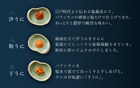 天たつ雲丹三種詰合（大）【うに 塩うに】 [K-4608]
