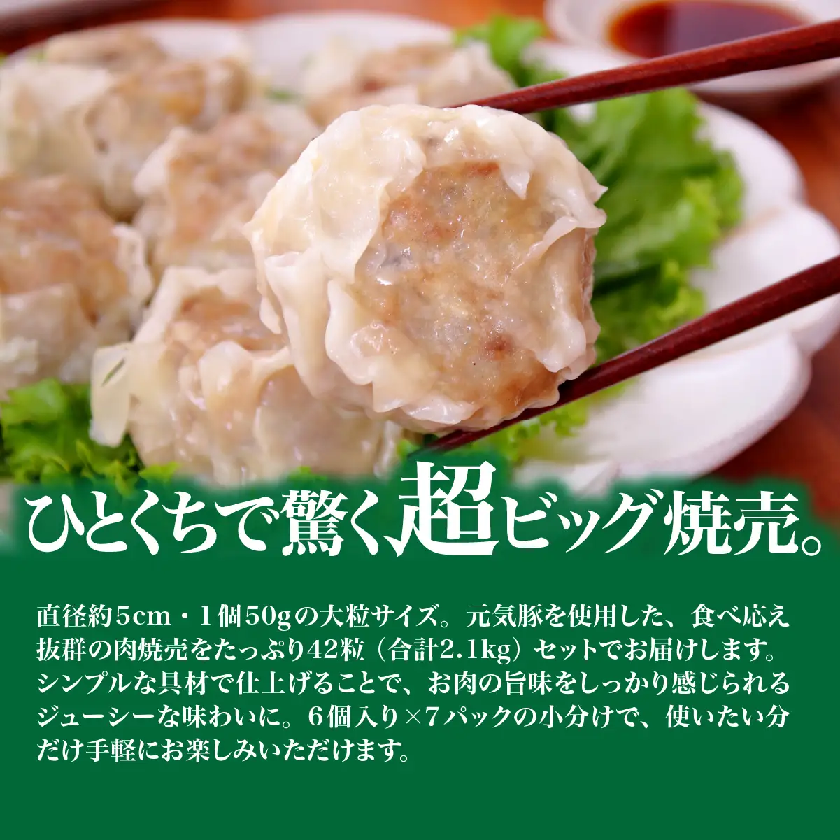 【毎月定期便】元気豚 大粒肉焼売セット 42個セット(計2.1kg)全9回_惣菜・加工品 シュウマイ    定期便 定期便  _【配送不可地域：離島・沖縄県】 TAKB065