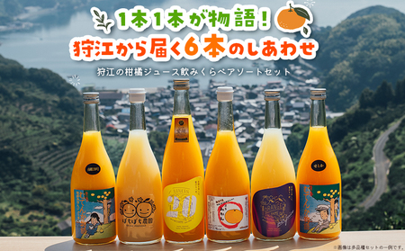 ＜農家めぐり 狩江柑橘ジュース 6選（多品種）＞ 多品種 アソート 愛媛県産 飲料 ジュース 国産 みかん 蜜柑 ミカン ストレートジュース 果汁 セット 飲み比べ 詰合せ 6本 企業組合かりエンジョイ 愛媛県 西予市 【常温】『4月中旬以降順次出荷予定』 AKK0002