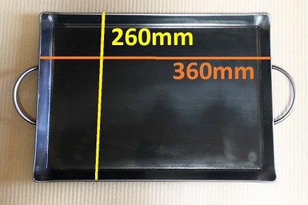 バーベキュー用 極厚鉄板 ファミリー用 （約360mm × 260mm）｜カナメ工業 鉄板 キャンプ用品 アウトドア用品 キャンプ アウトドア BBQ M20S47