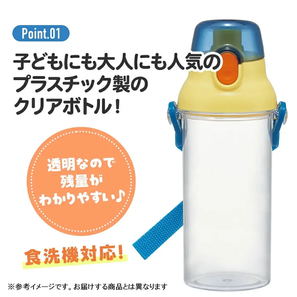 直飲み 水筒 クリア ボトル 480ml PSB5TR ディノサウルス 恐竜 ダイナソー 奈良県奈良市 skt013 スケーター 724817