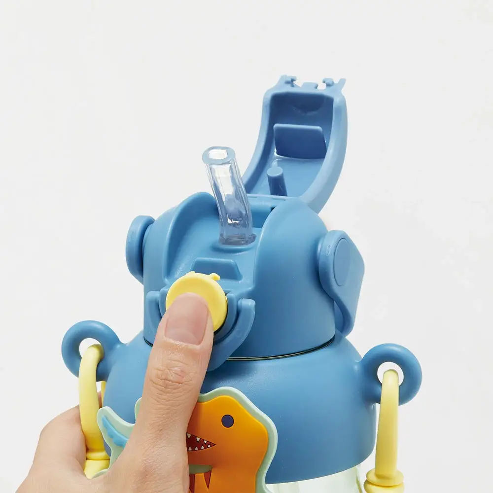 ラバー マスコット付き ストロー 水筒 650ml ショルダーベルト付き PRMC7ST ディノサウルス奈良県奈良市 skt149 スケーター 695421