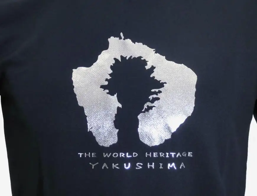 やくＴ（屋久島Ｔシャツ）・島＆縄文杉＜ネイビー／サイズL＞
