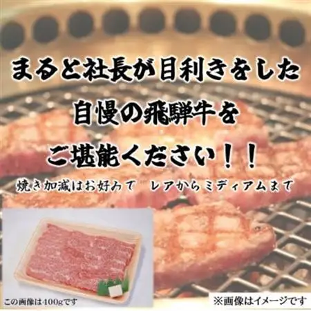 【飛騨牛】赤身焼肉　400g【配送不可地域：離島】【1726920】