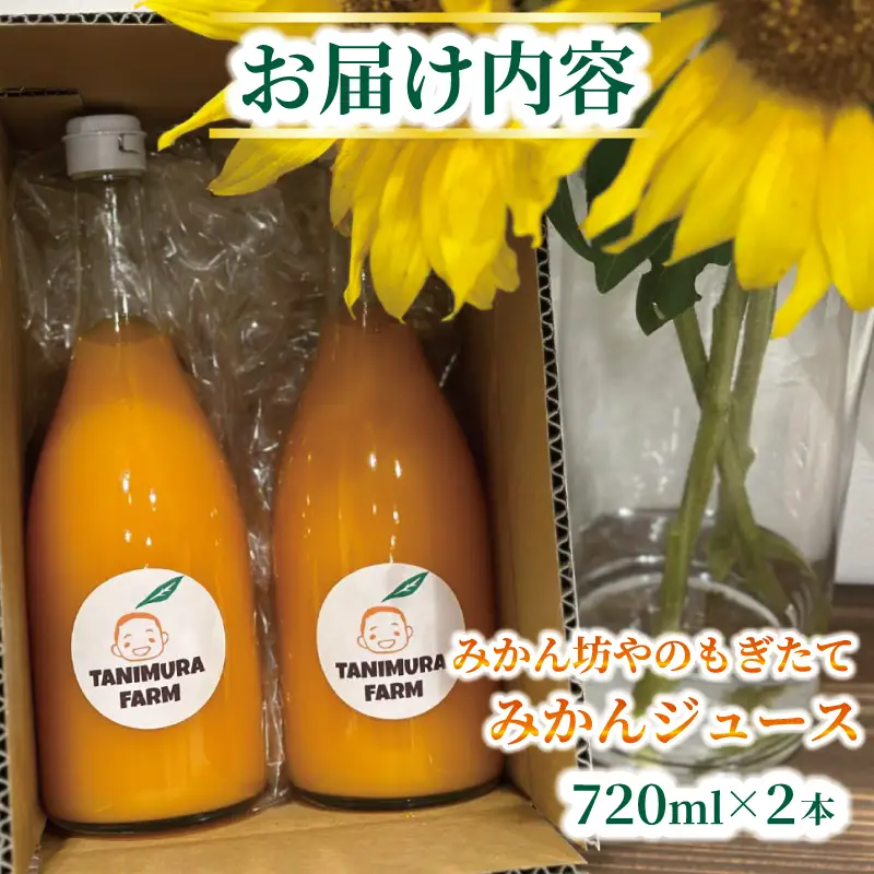 みかん 坊や の もぎたて みかん ジュース 谷村農園 720ml × 2本 セット ストレートジュース 温州みかん みかんジュース 蜜柑 mikan フルーツジュース 果汁 100% 飲料 柑橘 ギフト 贈答用 果物 くだもの フルーツ 国産 愛媛 宇和島 H011-201001