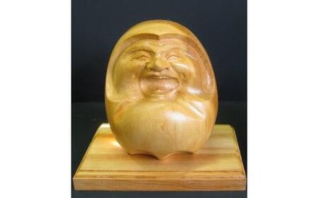 【数量限定】飛騨一位一刀彫 福だるま（大） | 伝統工芸品 いちい イチイ 一位一刀彫 一位一刀 一刀彫 工芸品 縁起物 品 置物 木彫り 飛騨高山 吉野彫刻所 MC034