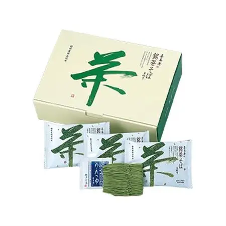 池島 手折り銘茶そば詰め合わせ(12食入・つゆ付)ギフト箱 M-12【配送不可地域：離島・沖縄県】【1609750】