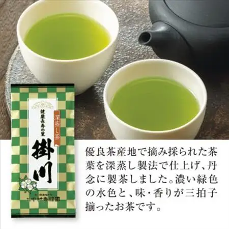 特上深蒸し掛川茶「健康長寿の里 掛川」100g×5本セット【配送不可地域：離島・沖縄県】【1650540】