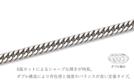 PT850 6面ダブル喜平 ネックレス 10g 50cm ファッション アクセサリー しなやか 高級感 金 プラチナ 日本製 千葉市 千葉県